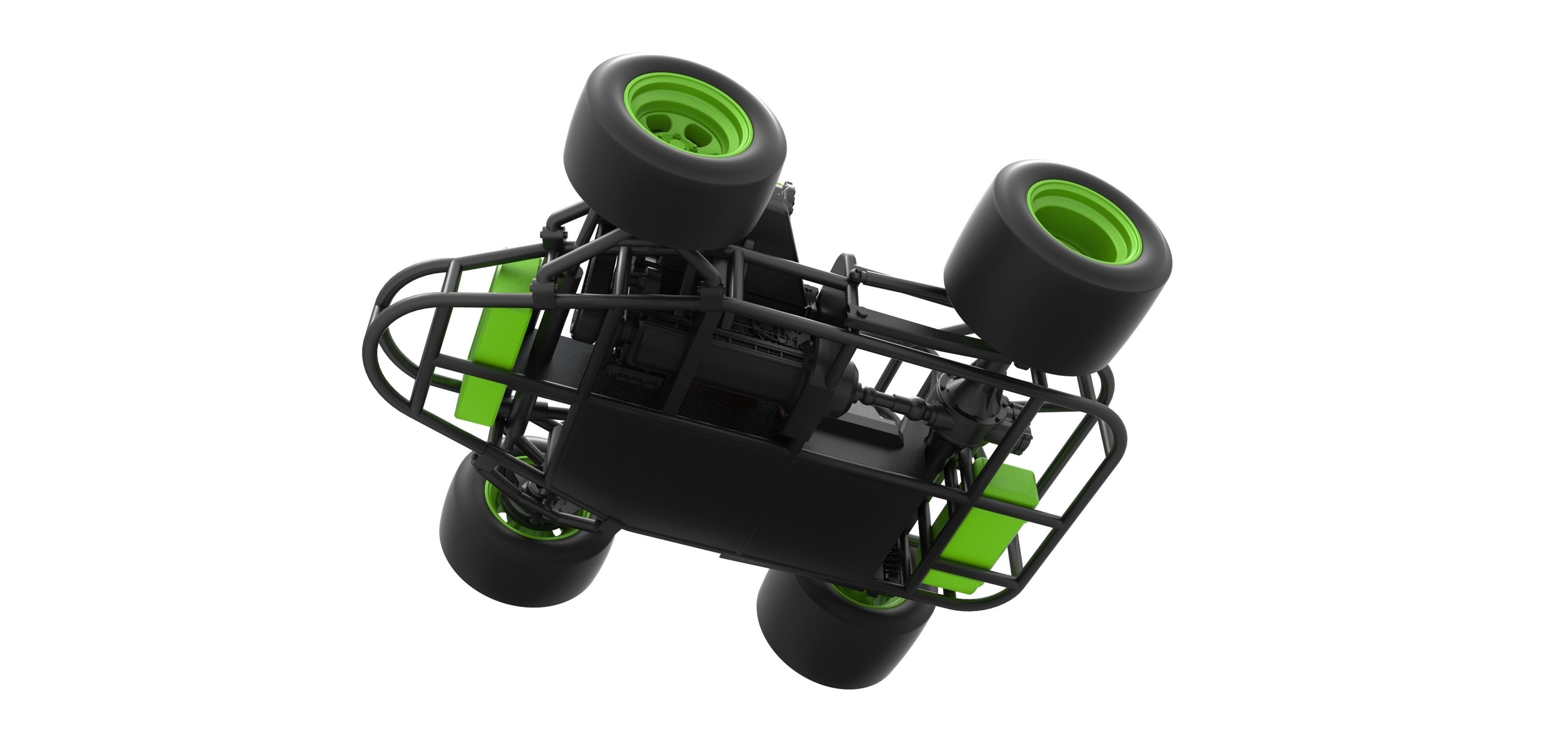 Concept crazy kart Scale 1 to 25 3D print model_3