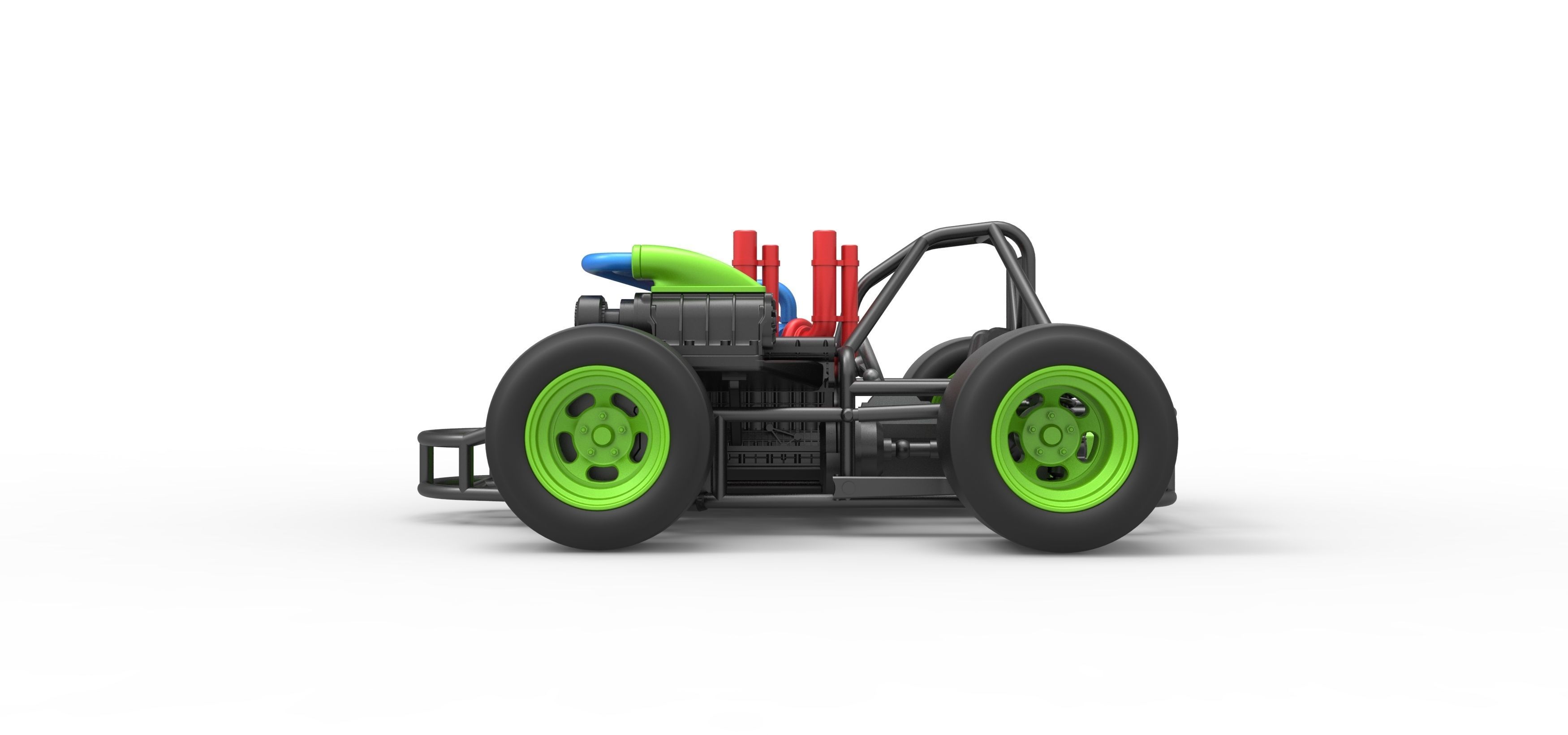 Concept crazy kart Scale 1 to 25 3D print model_9