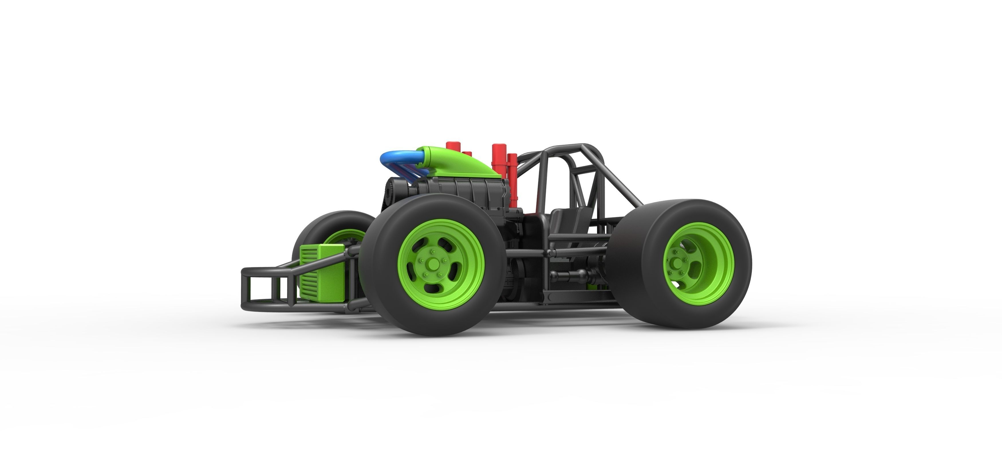 Concept crazy kart Scale 1 to 25 3D print model_2
