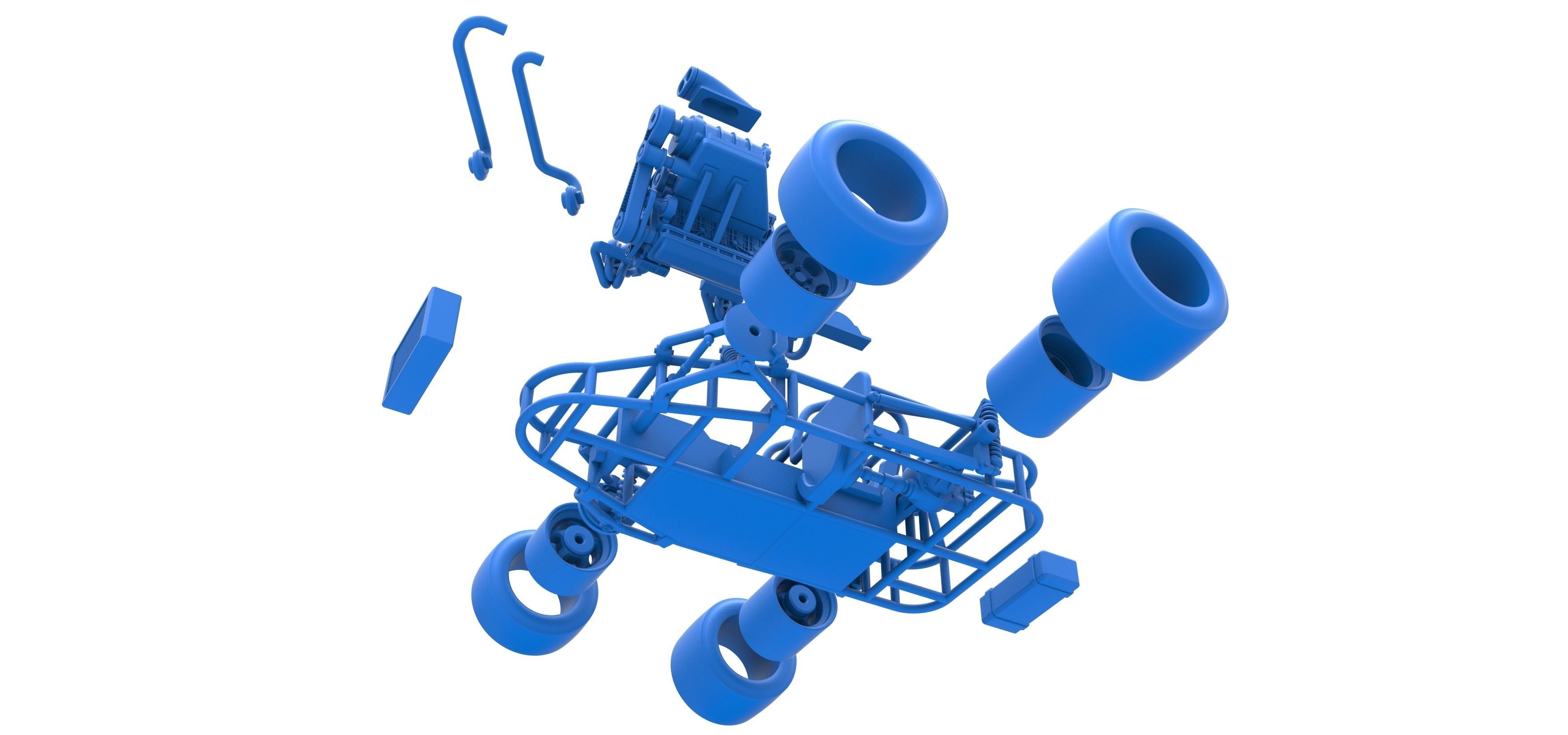 Concept crazy kart Scale 1 to 25 3D print model_40