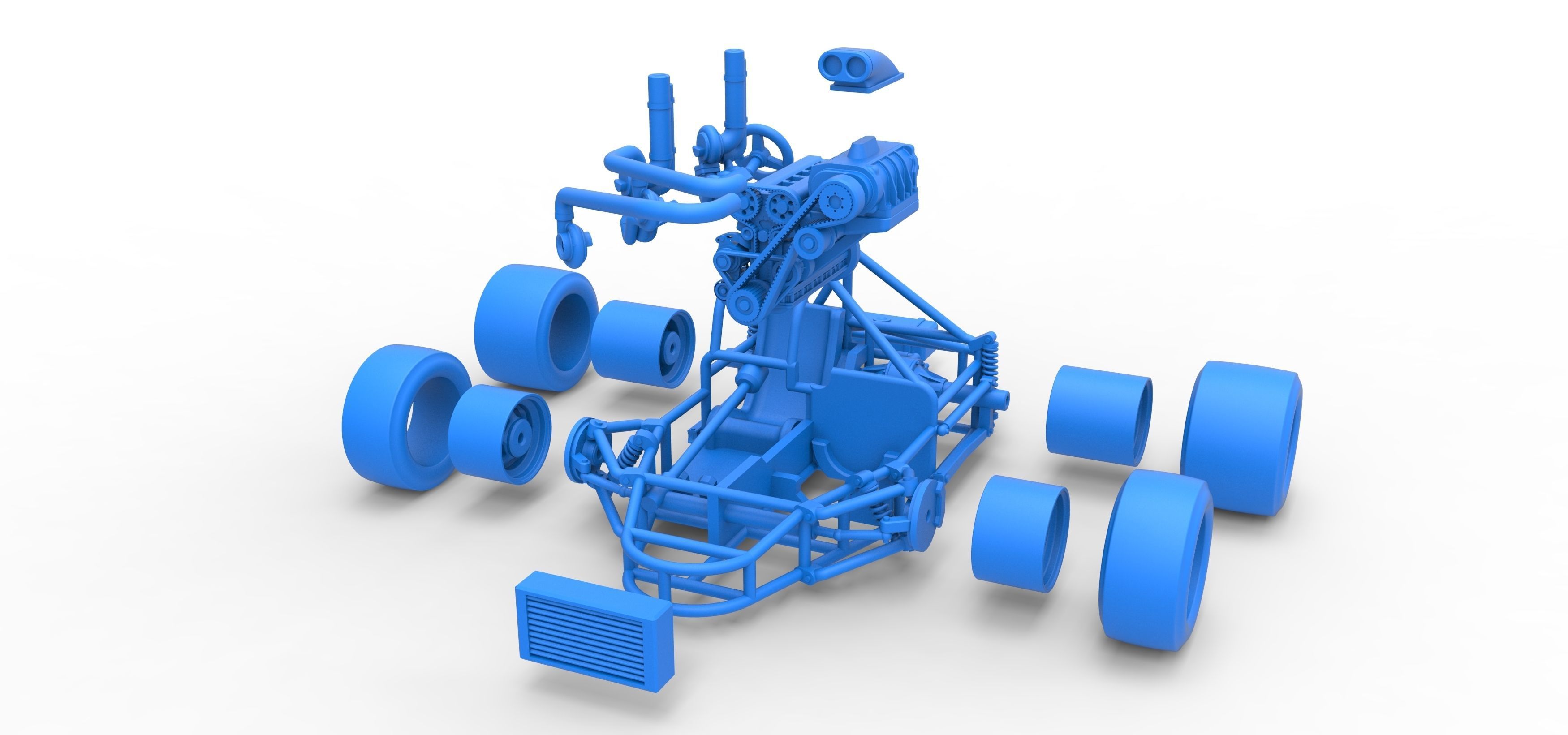 Concept crazy kart Scale 1 to 25 3D print model_42