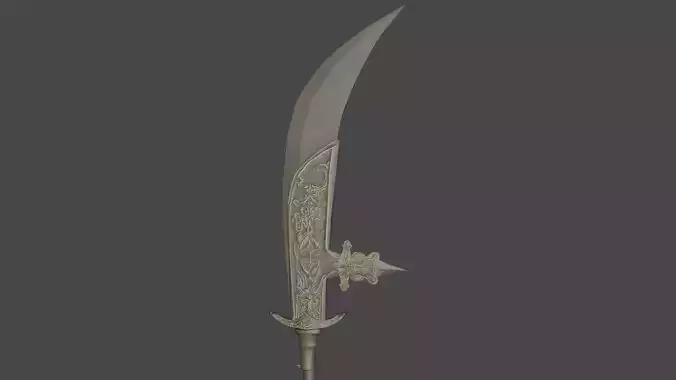 Dark Knight Halberd from Dark souls Low-poly 3D model