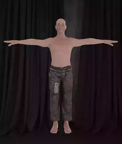 3D Model of an Industrious Worke Low-poly 3D model