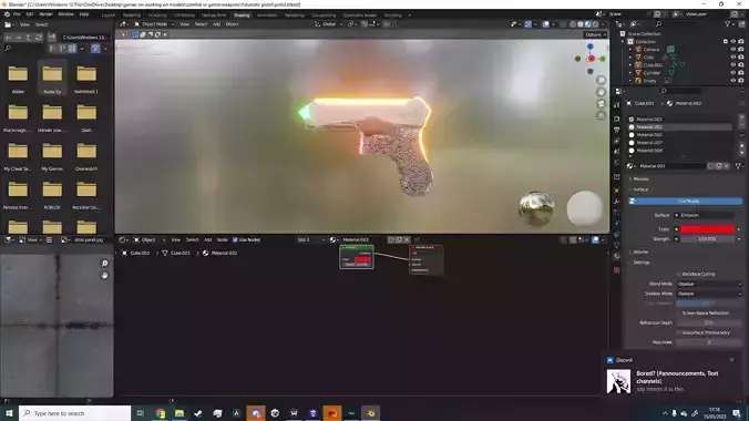 futuristic pistol