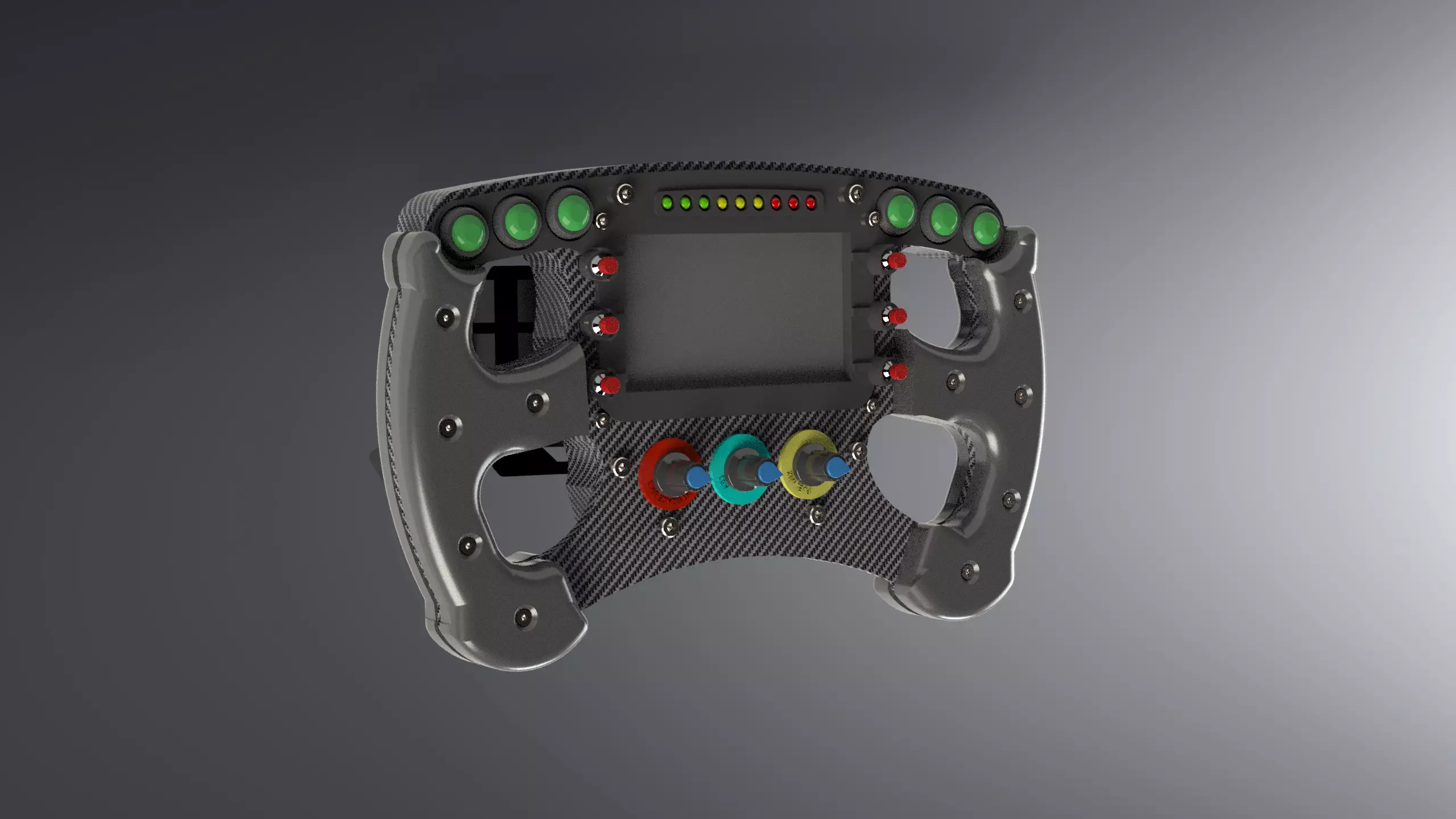 CLZ Steering Whell V2 F1 Steering Wheel Design for Similation 3D model_0