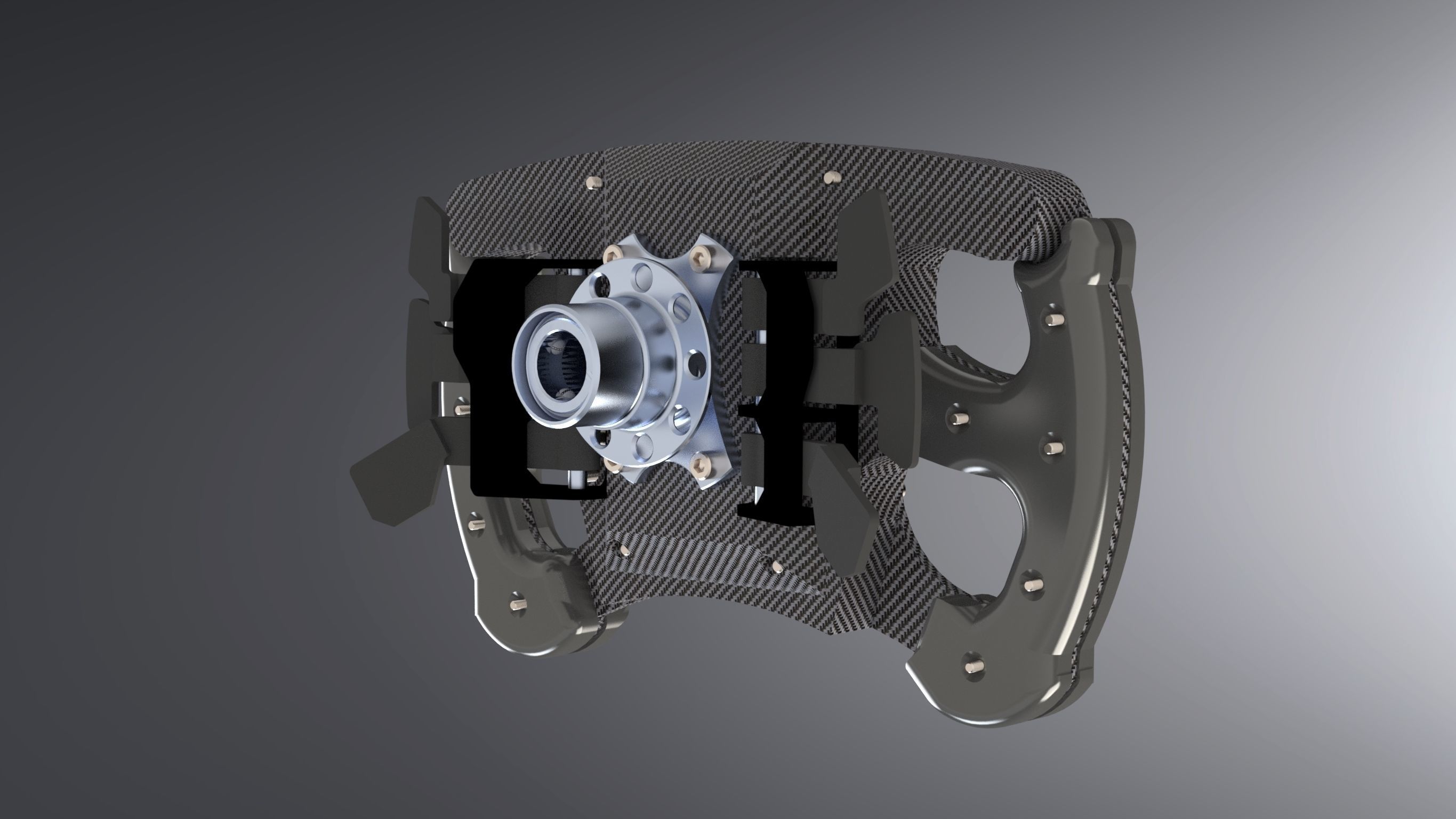 CLZ Steering Whell V2 F1 Steering Wheel Design for Similation 3D model_2
