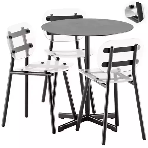 Hay Neu Round Table and Fenster Chair by DesignByThem