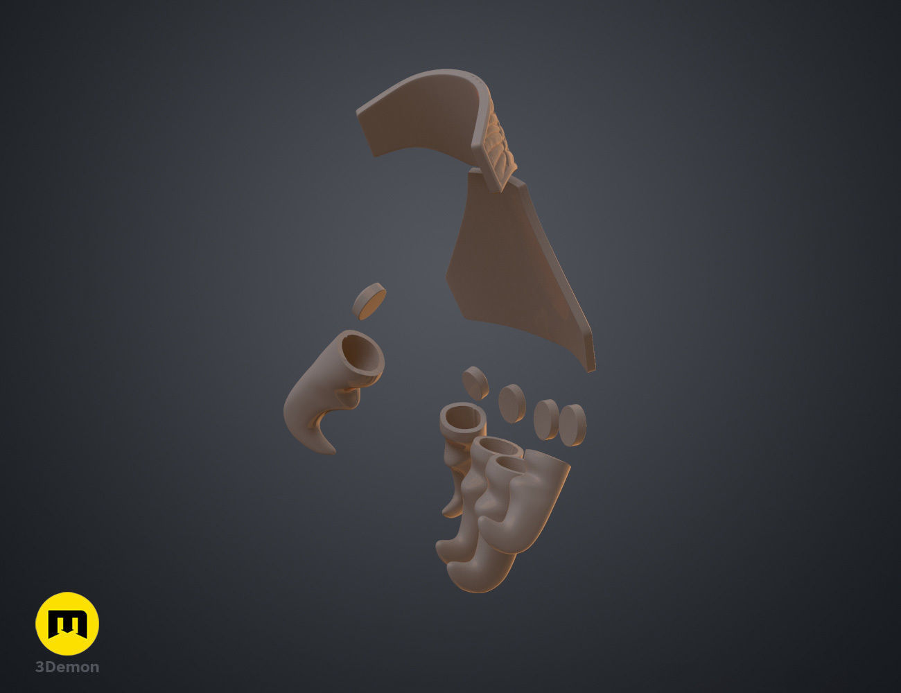 Hand Claws - Jaffa Guard 3D print model_13