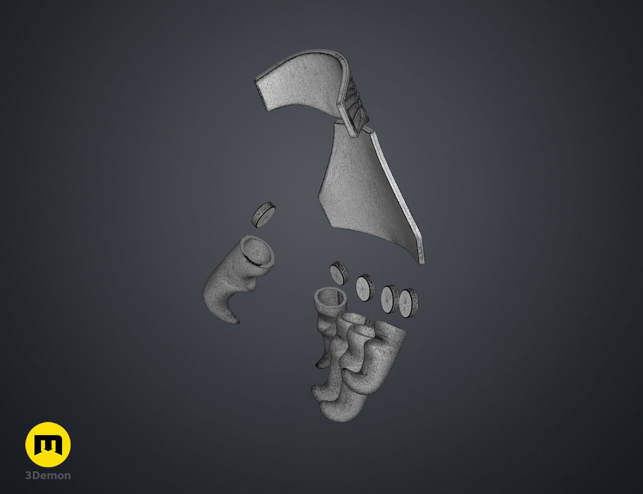 Hand Claws - Jaffa Guard 3D print model_14