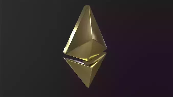 Ethereum 3D Model Low-poly 3D model