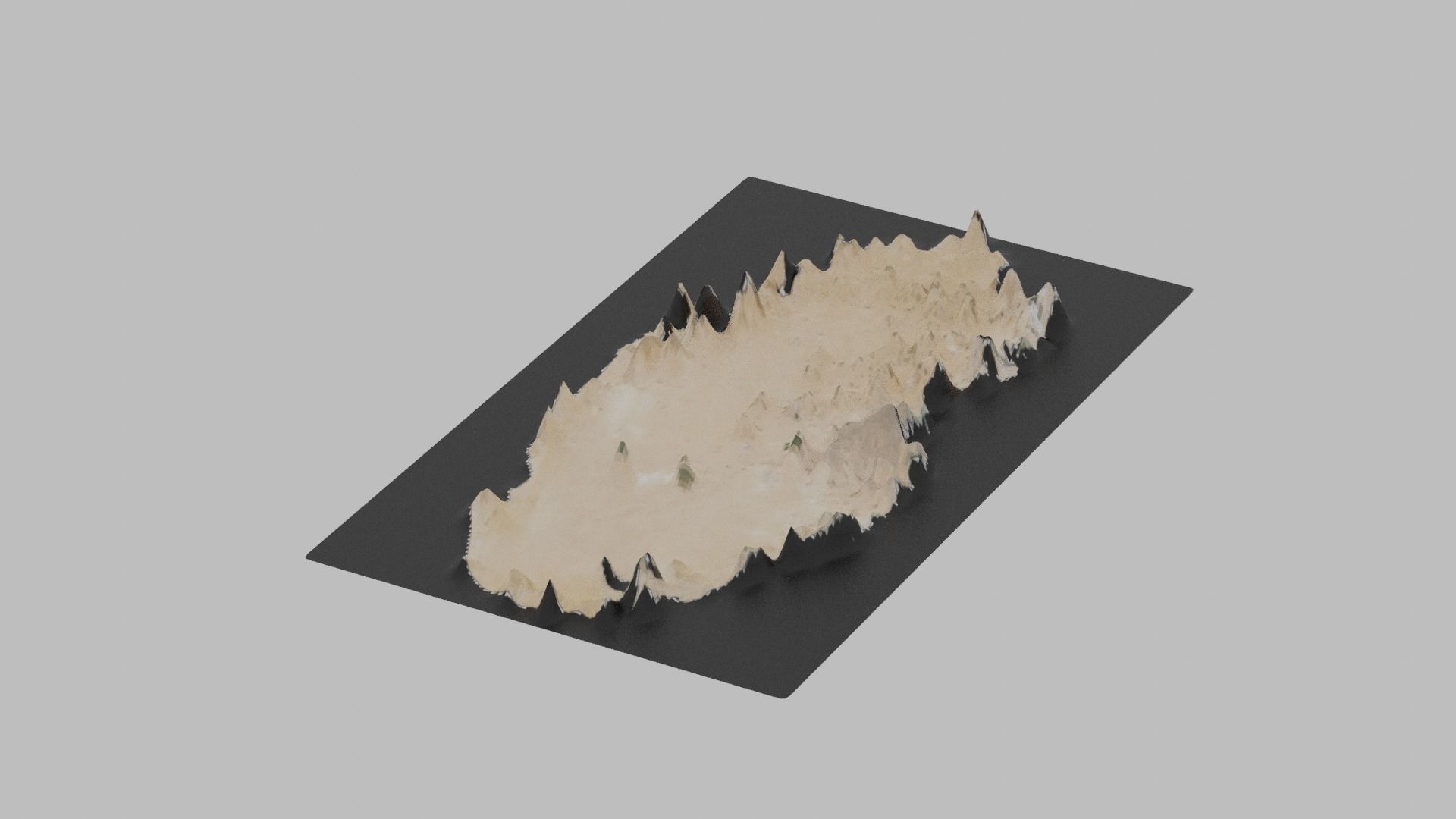 Qatar Map Country Low-poly 3D model_5