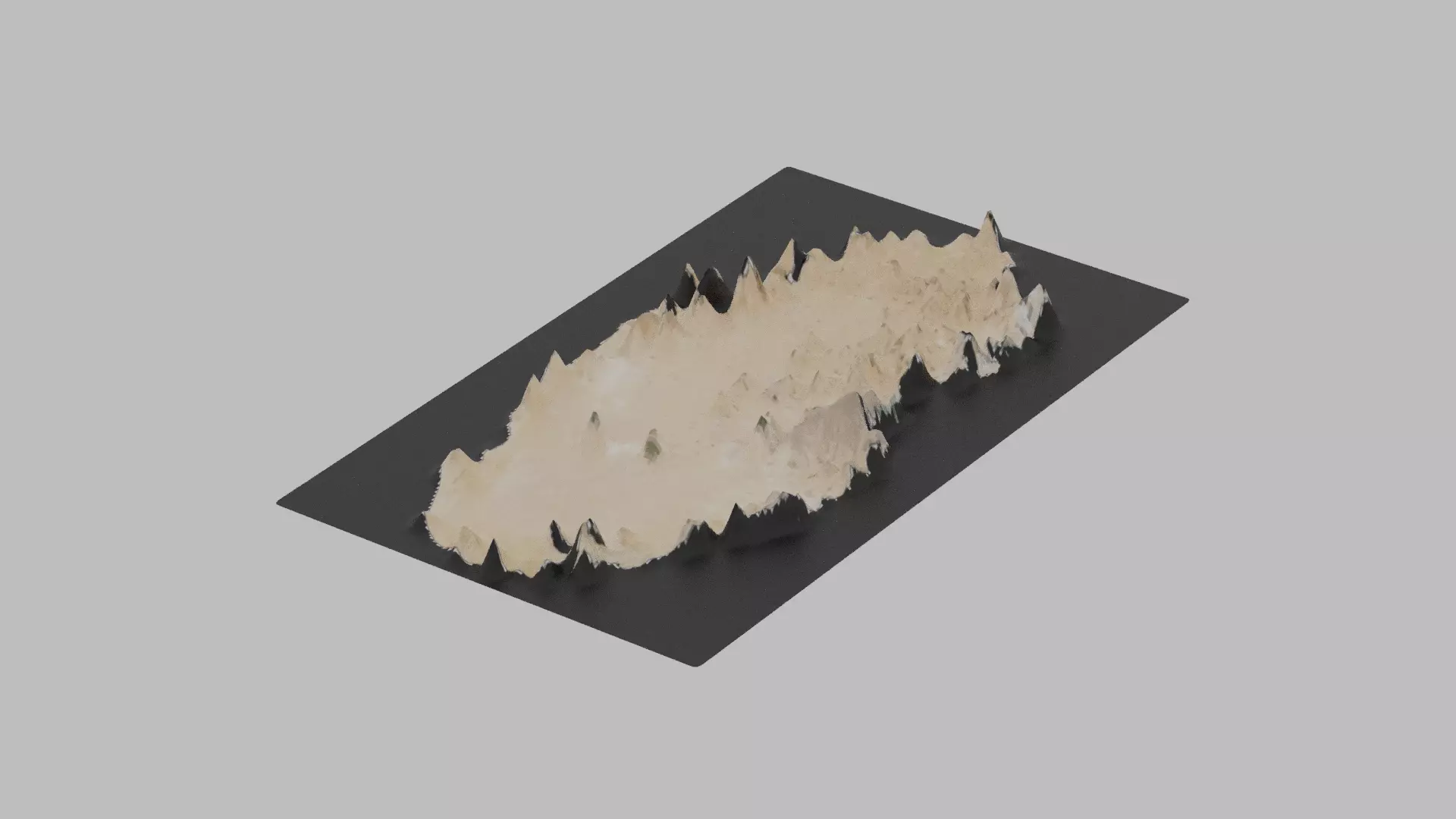 Qatar Map Country Low-poly 3D model_0