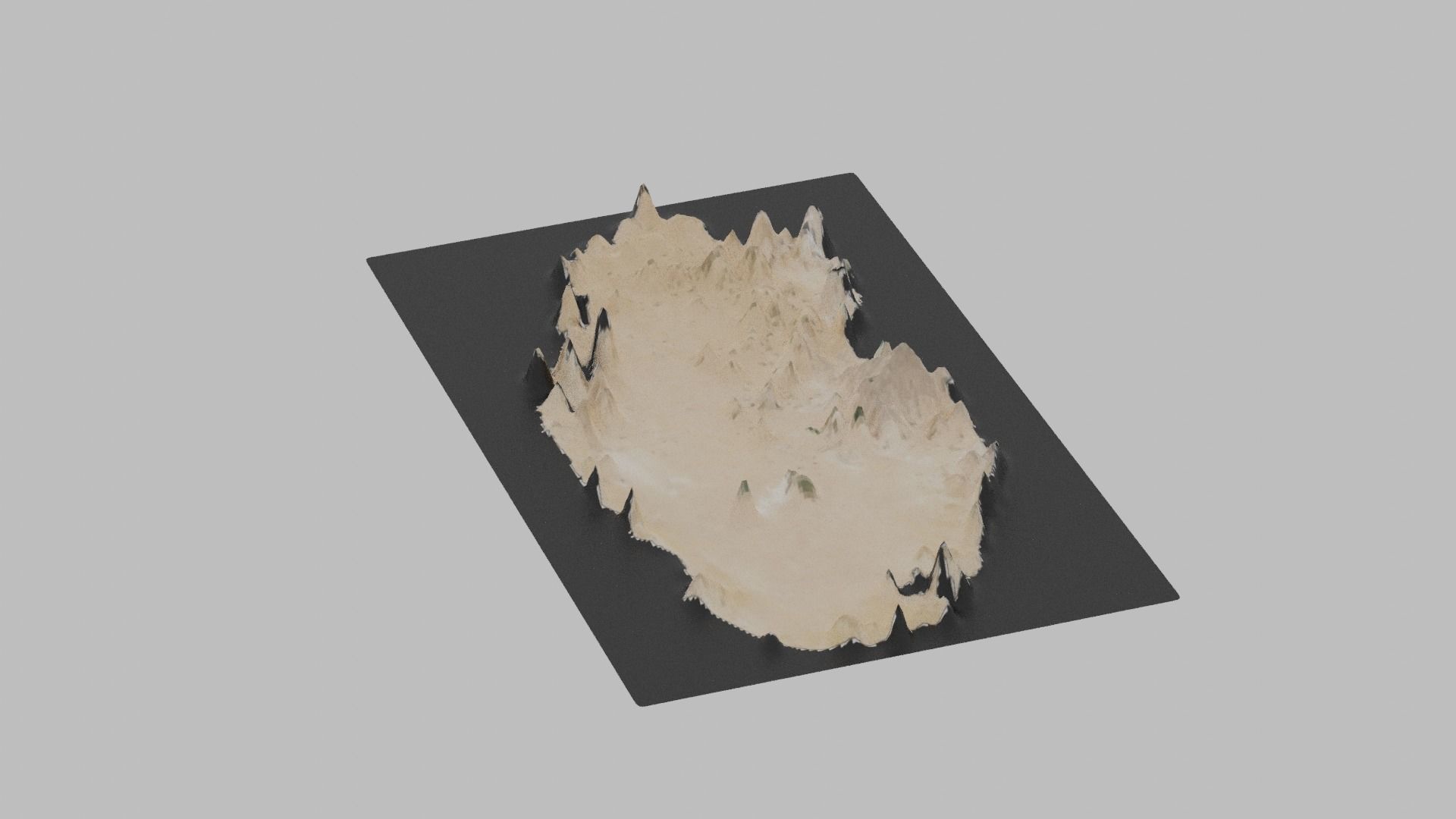 Qatar Map Country Low-poly 3D model_4