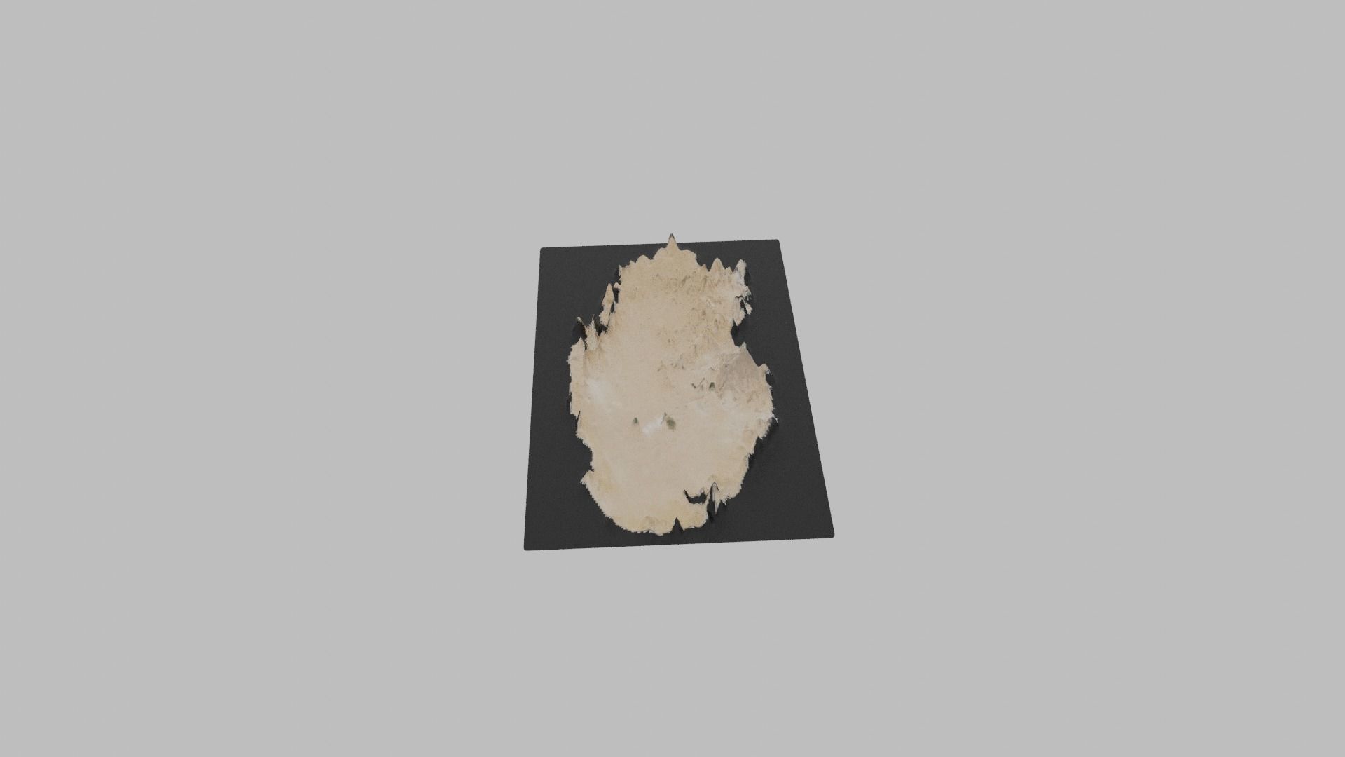 Qatar Map Country Low-poly 3D model_1