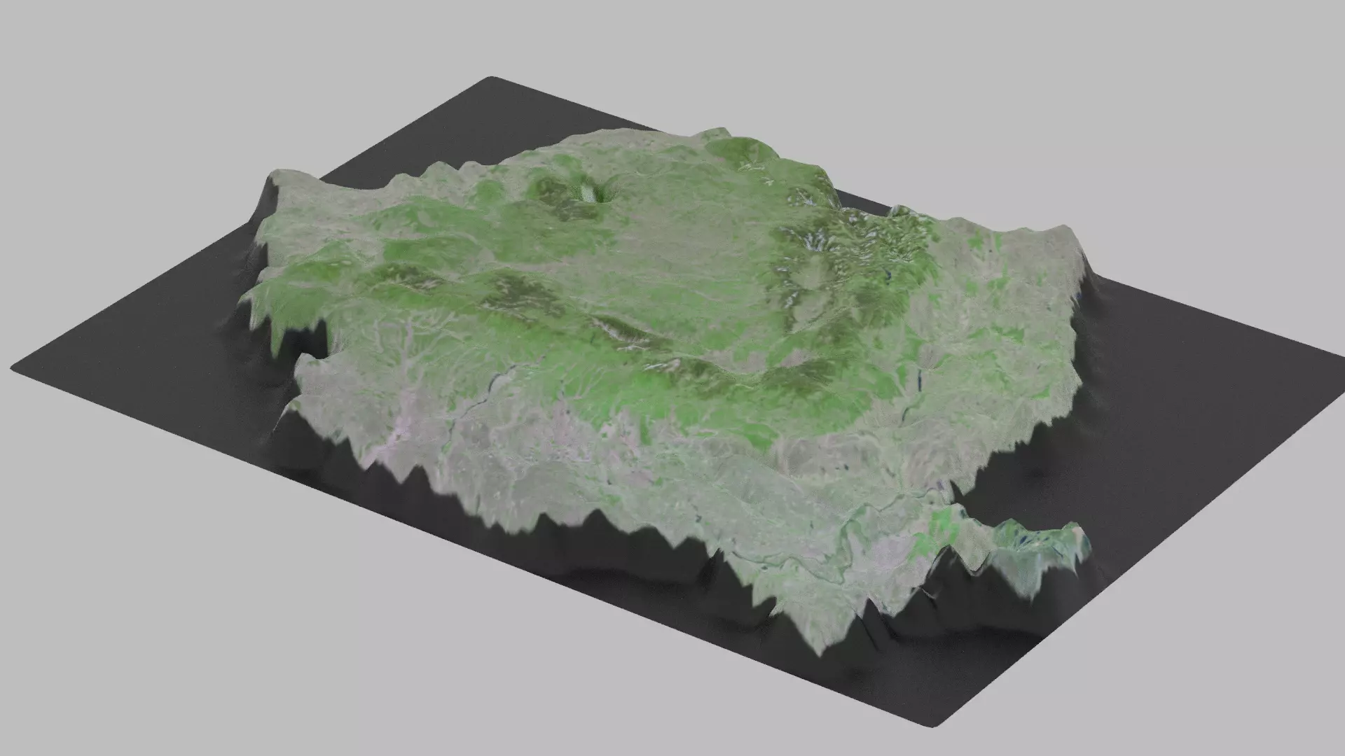 Romania Map Country Low-poly 3D model