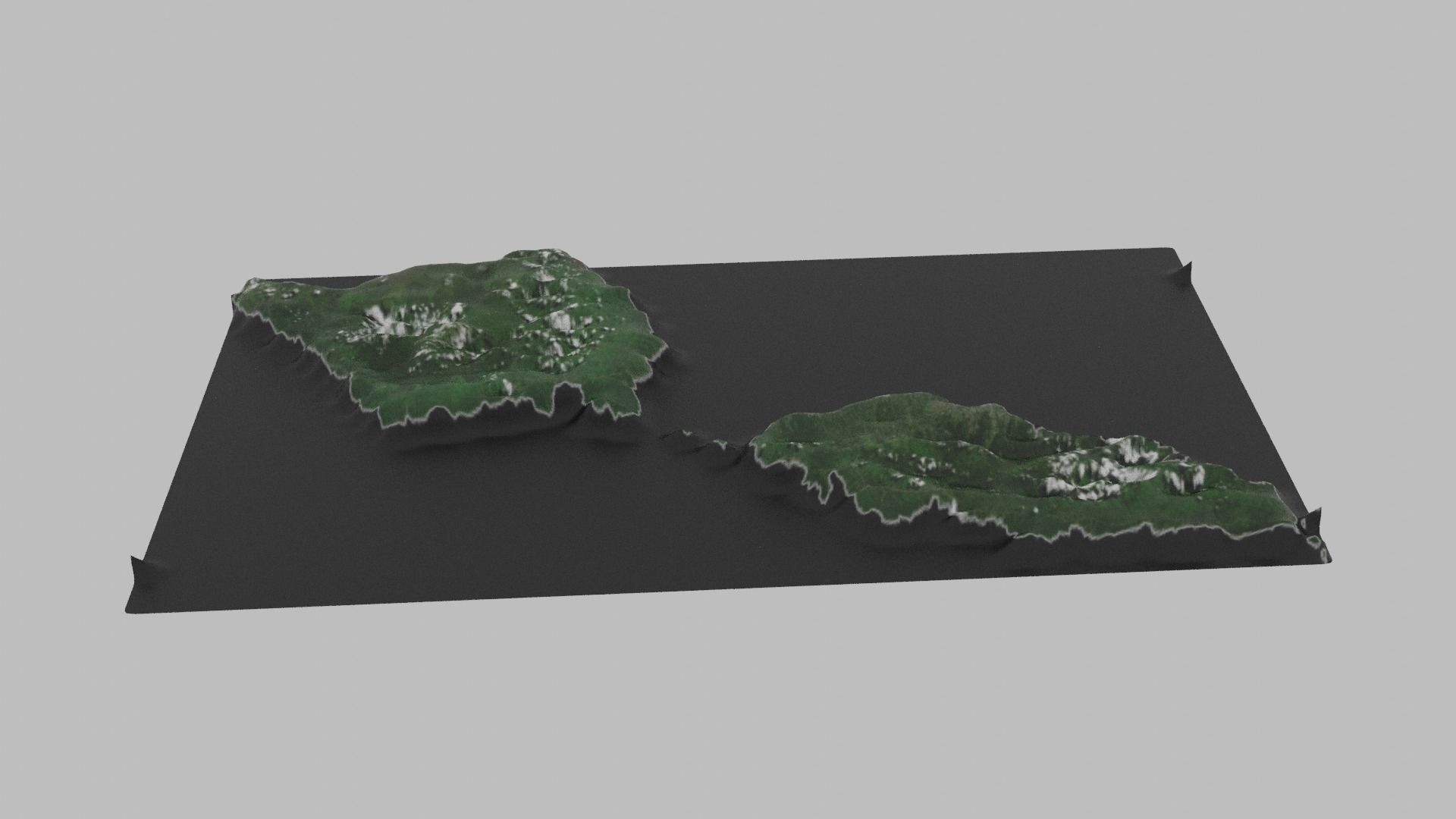 Samoa Map Country Low-poly 3D model_1
