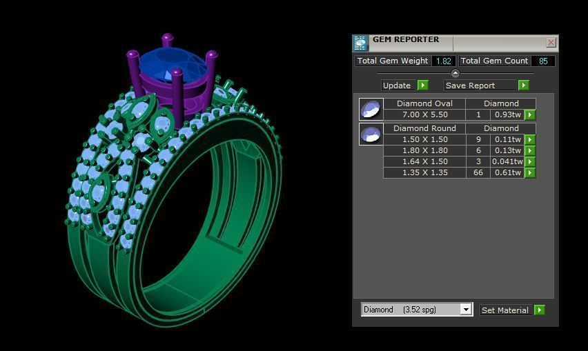 Embrald Diamond Ring 3D print model_4