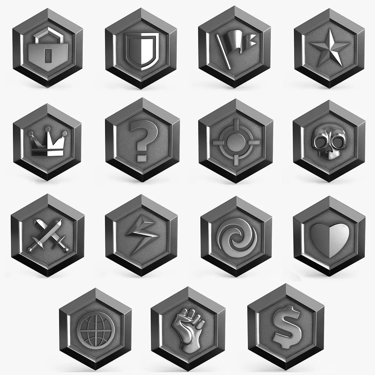 Game Coin Icon Symbol Collection _0