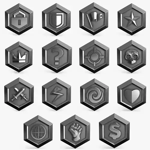 Game Coin Icon Symbol Collection 