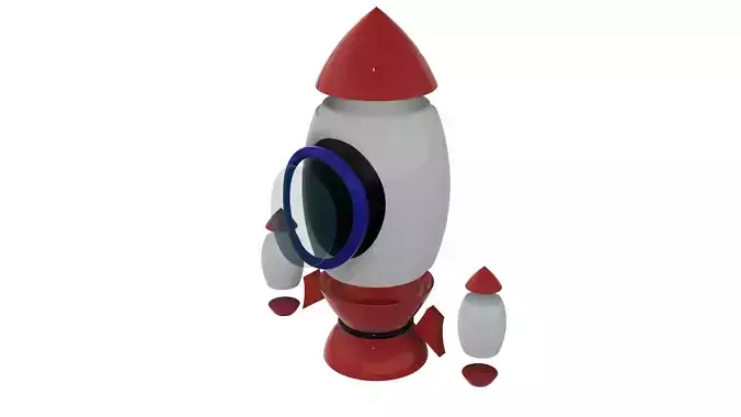 Missile Piggy Bank 3D print model