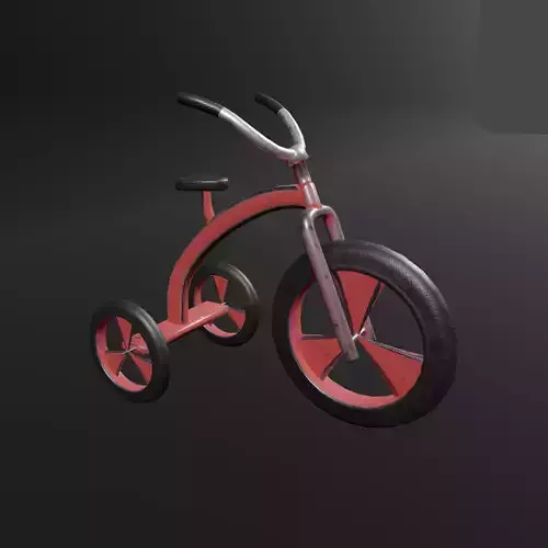 Stylized Bicycle 3D Model Low-poly 3D model