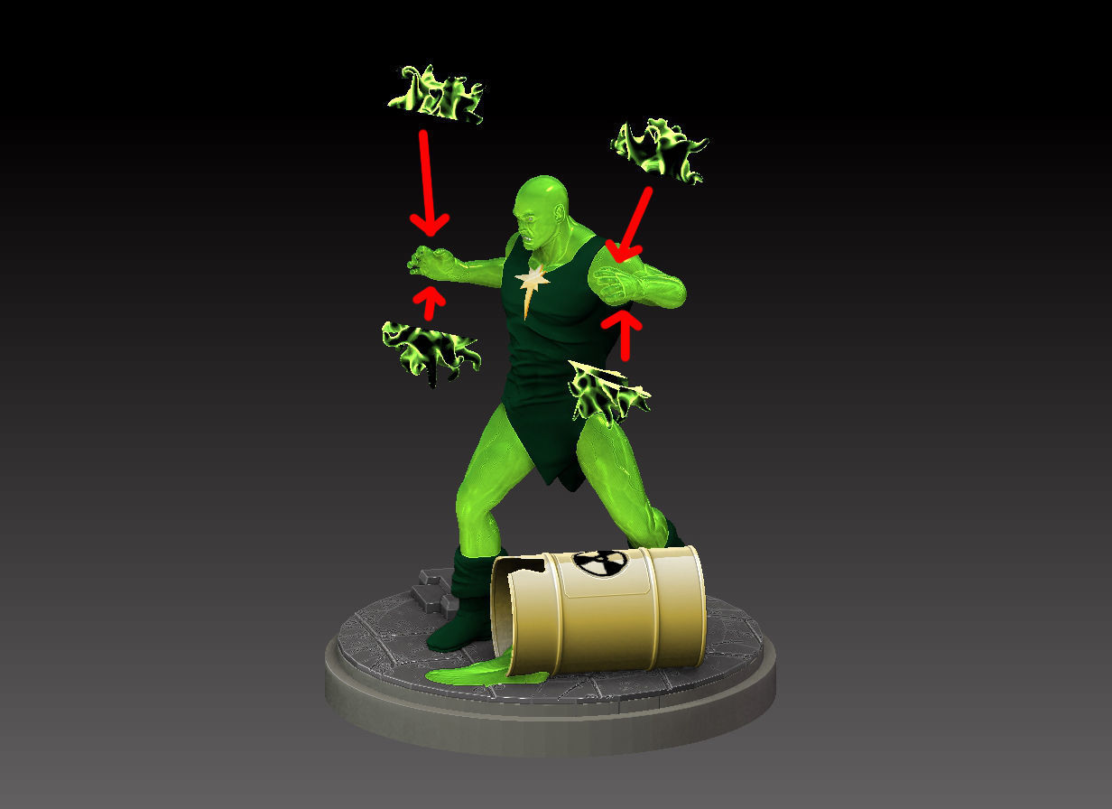Radioactive Man Miniature from Marvel Comics 3D print model_5