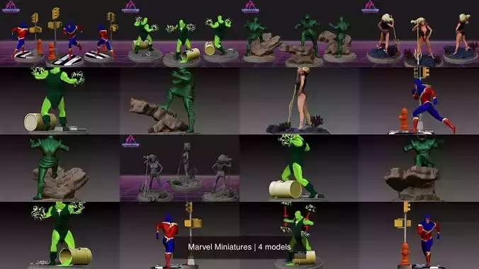 Marvel Miniatures 3D Model Collection