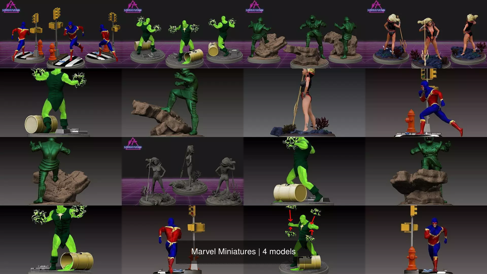 Marvel Miniatures 3D Model Collection_0