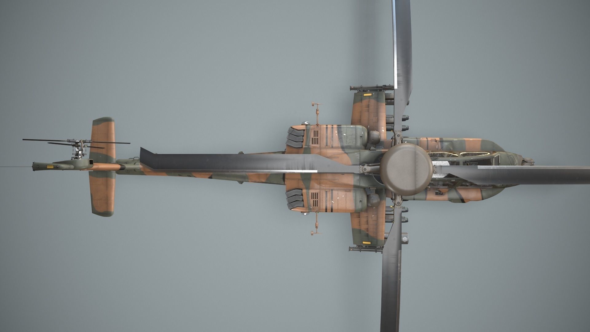  Apache AH-64D Japan Ground Self-Defense  Force Static Low-poly 3D model_9