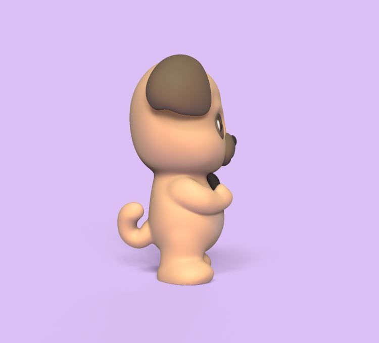 Pug Toy 3D print model_3