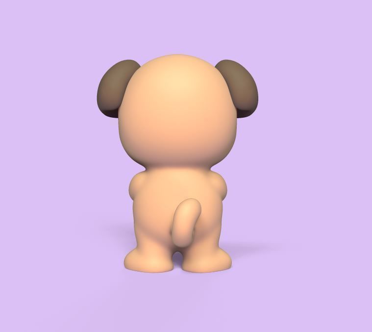 Pug Toy 3D print model_4