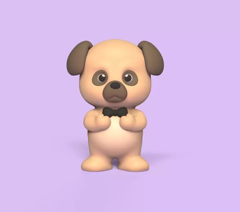 Pug Toy 3D print model_0