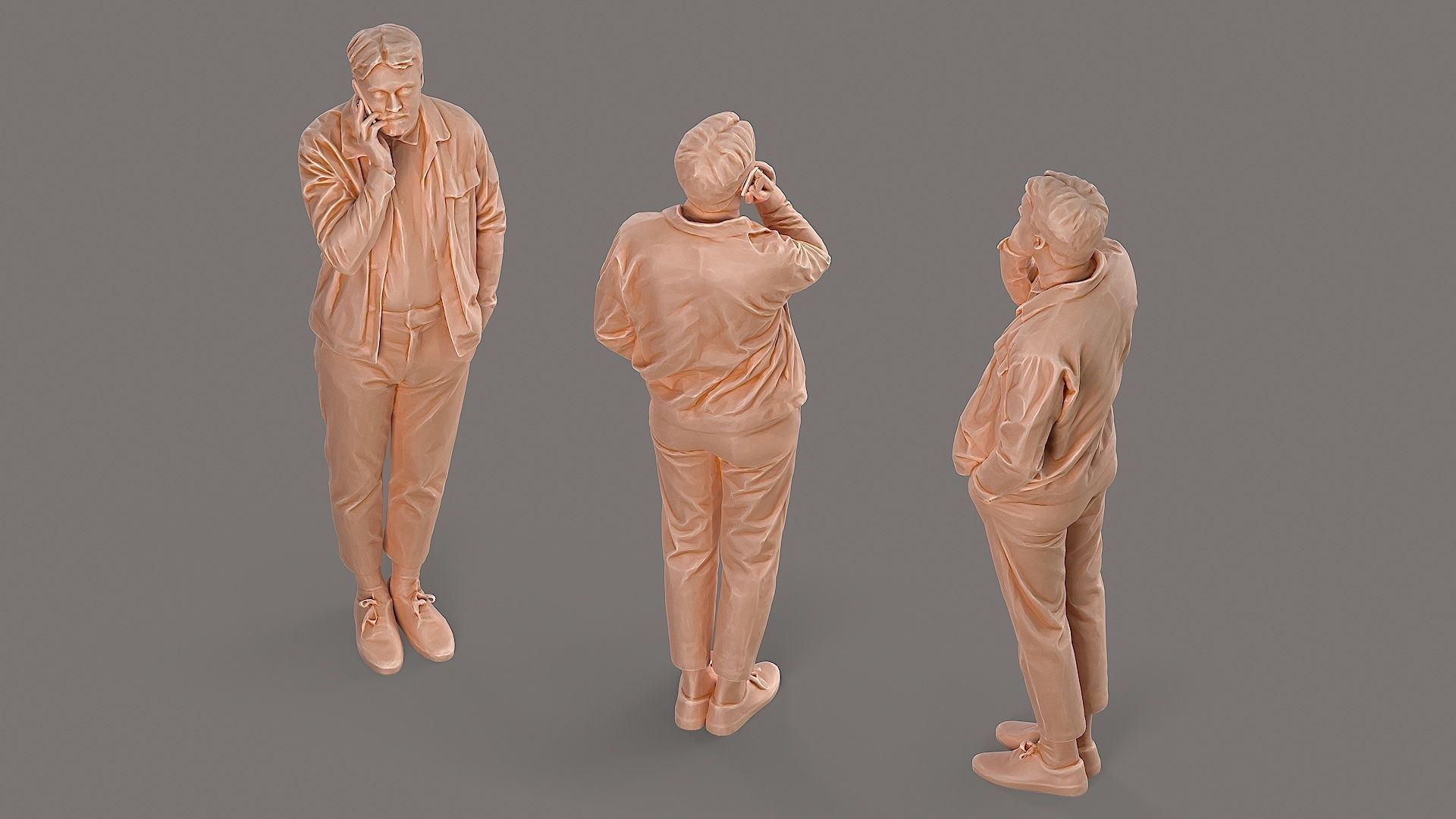 Urban Vista Phone Call in the Cityscape 3D model_6