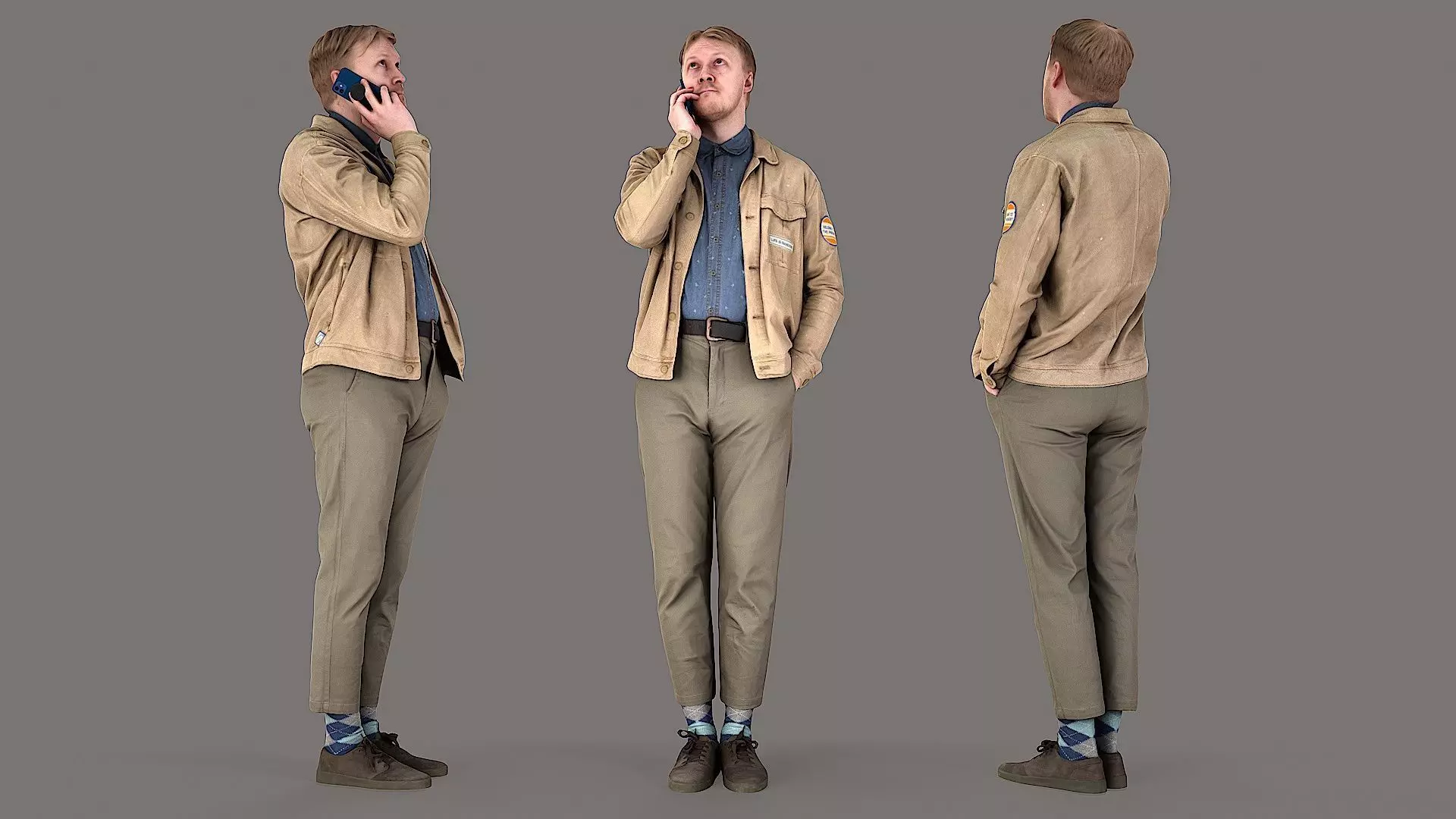 Urban Vista Phone Call in the Cityscape 3D model_0