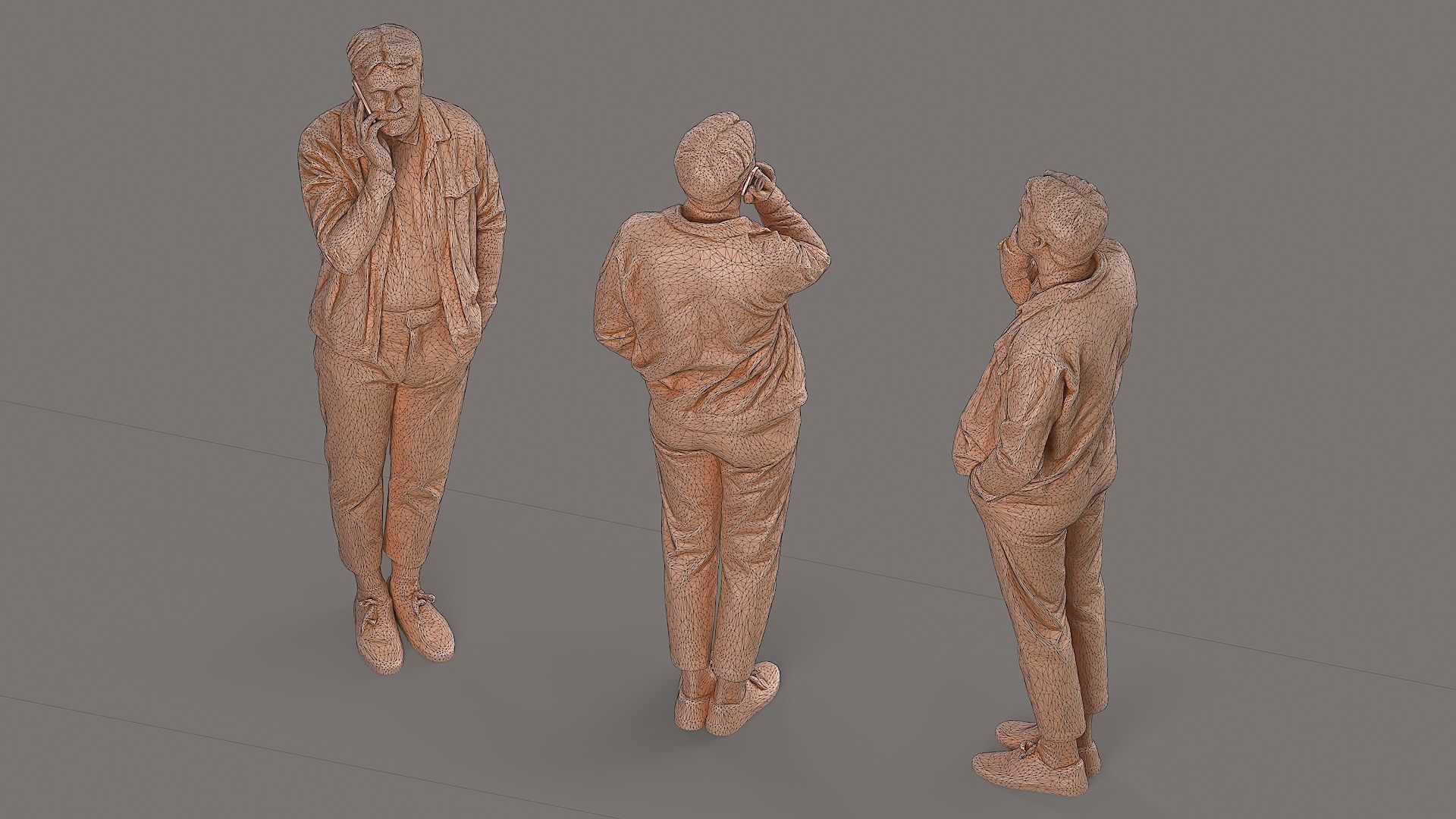 Urban Vista Phone Call in the Cityscape 3D model_7