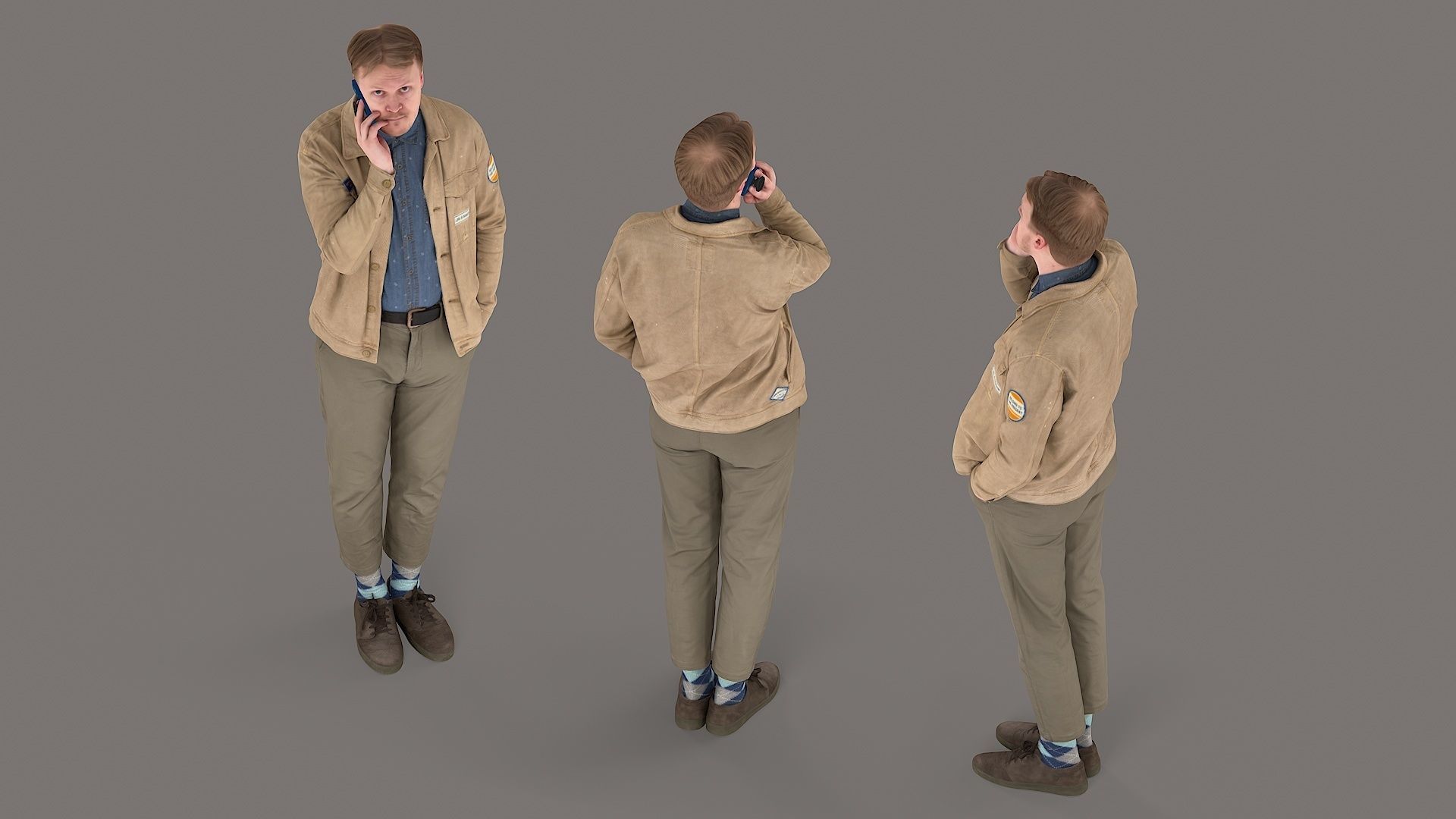 Urban Vista Phone Call in the Cityscape 3D model_5