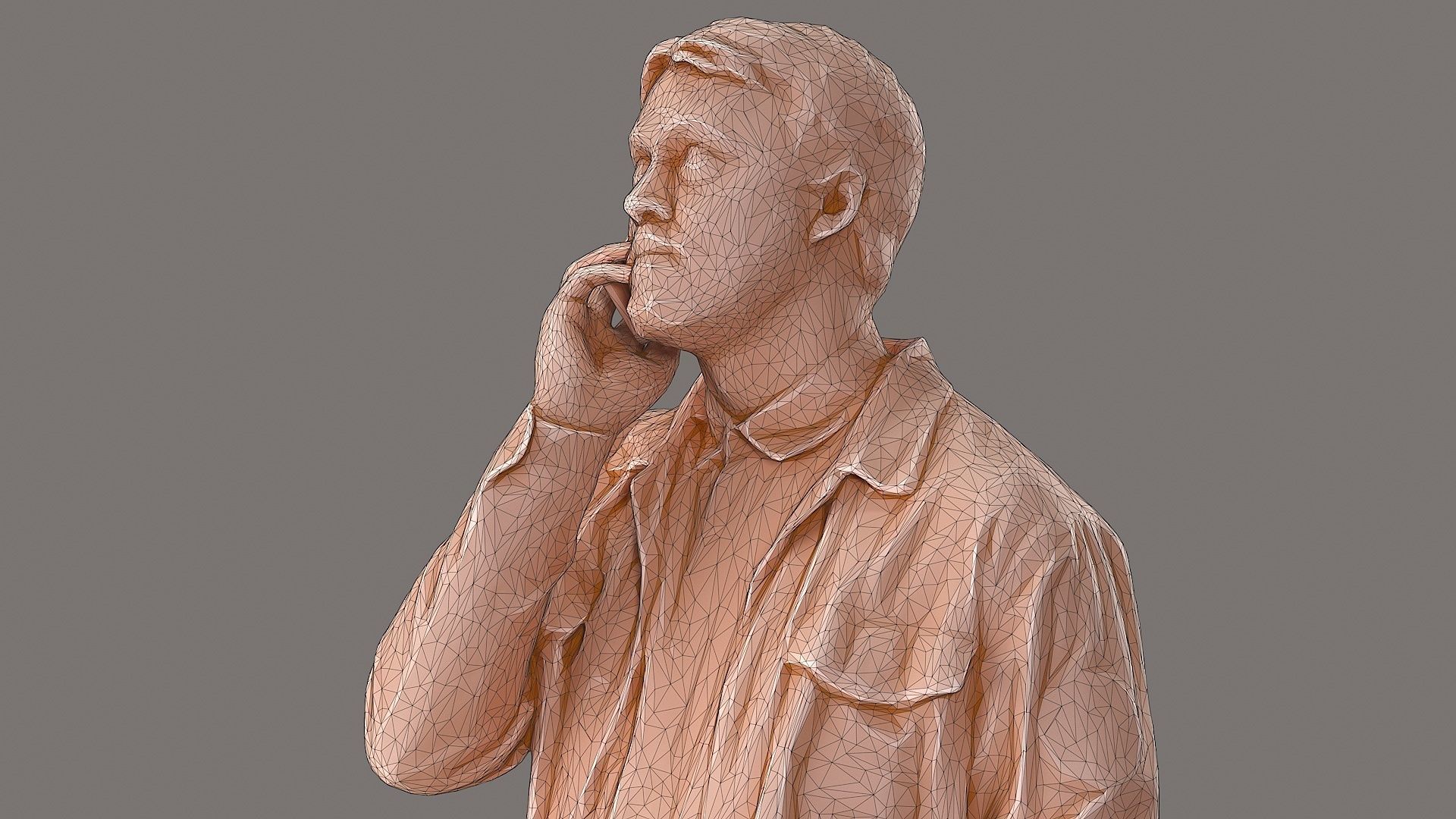 Urban Vista Phone Call in the Cityscape 3D model_9