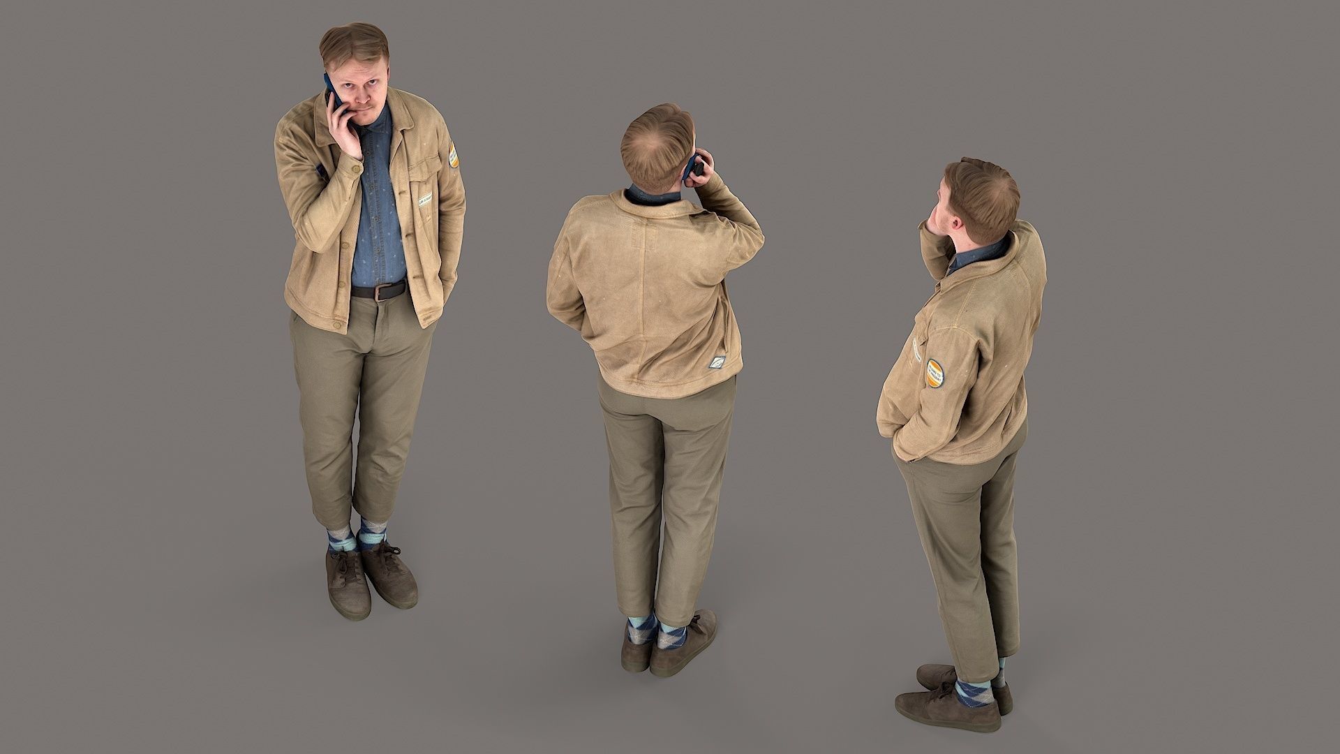 Urban Vista Phone Call in the Cityscape 3D model_4