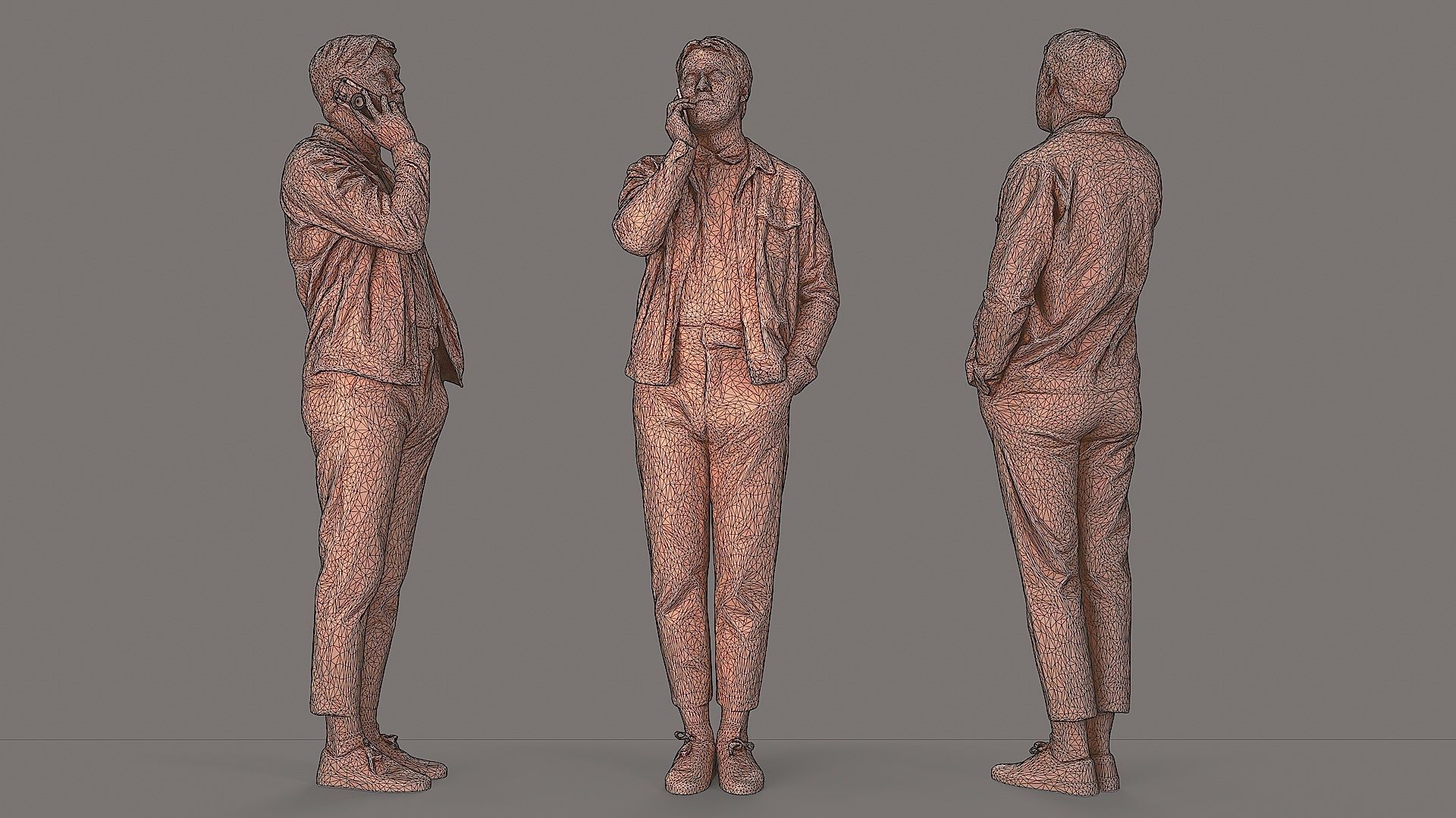 Urban Vista Phone Call in the Cityscape 3D model_3