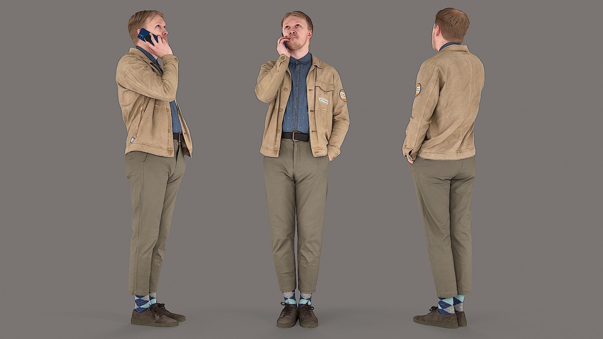 Urban Vista Phone Call in the Cityscape 3D model_1