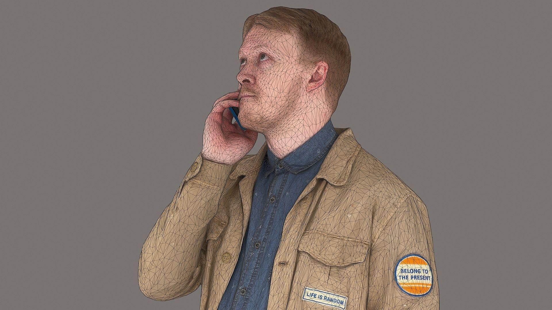 Urban Vista Phone Call in the Cityscape 3D model_8