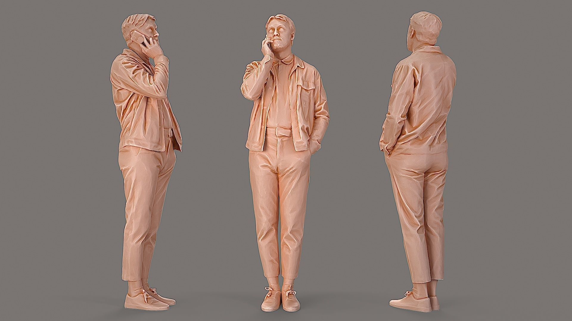 Urban Vista Phone Call in the Cityscape 3D model_2