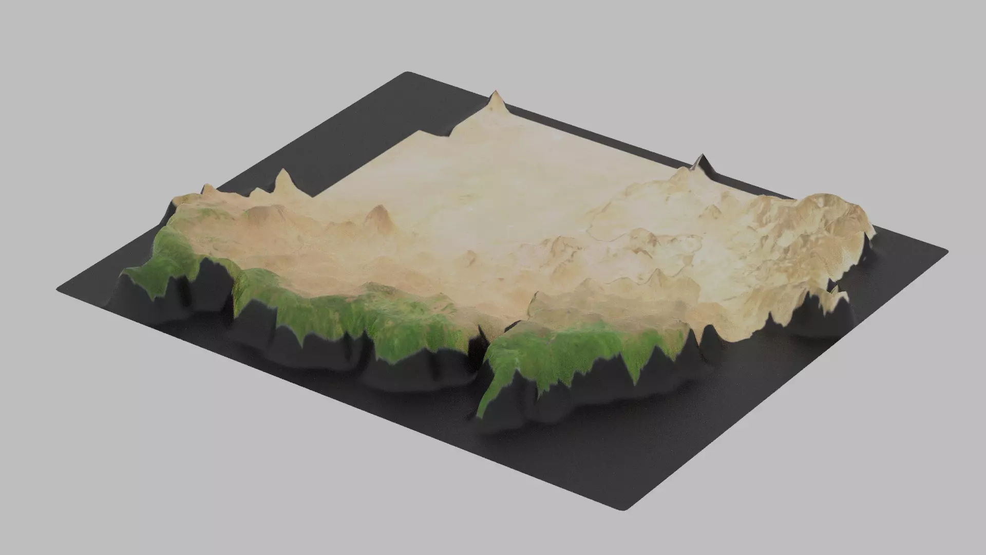 Sudan Map Country Low-poly 3D model_0