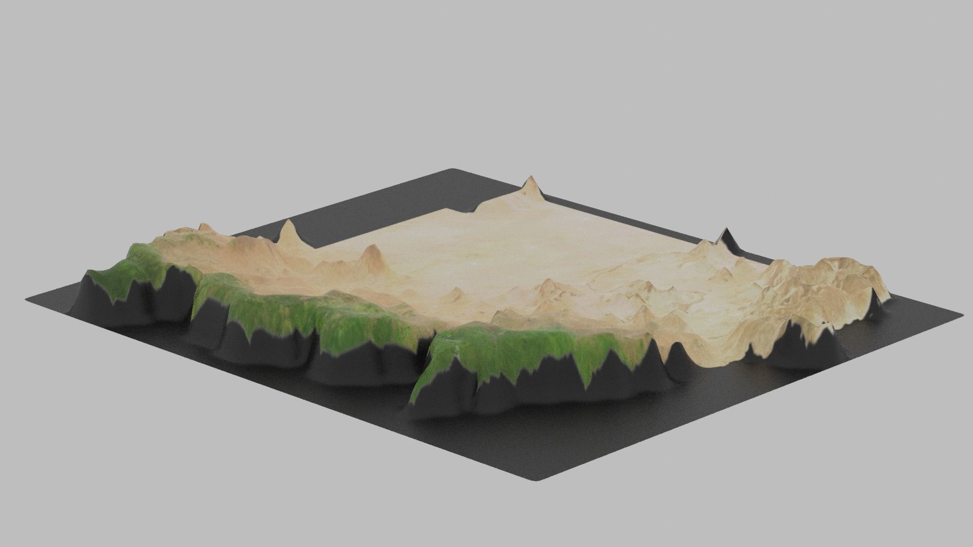 Sudan Map Country Low-poly 3D model_7