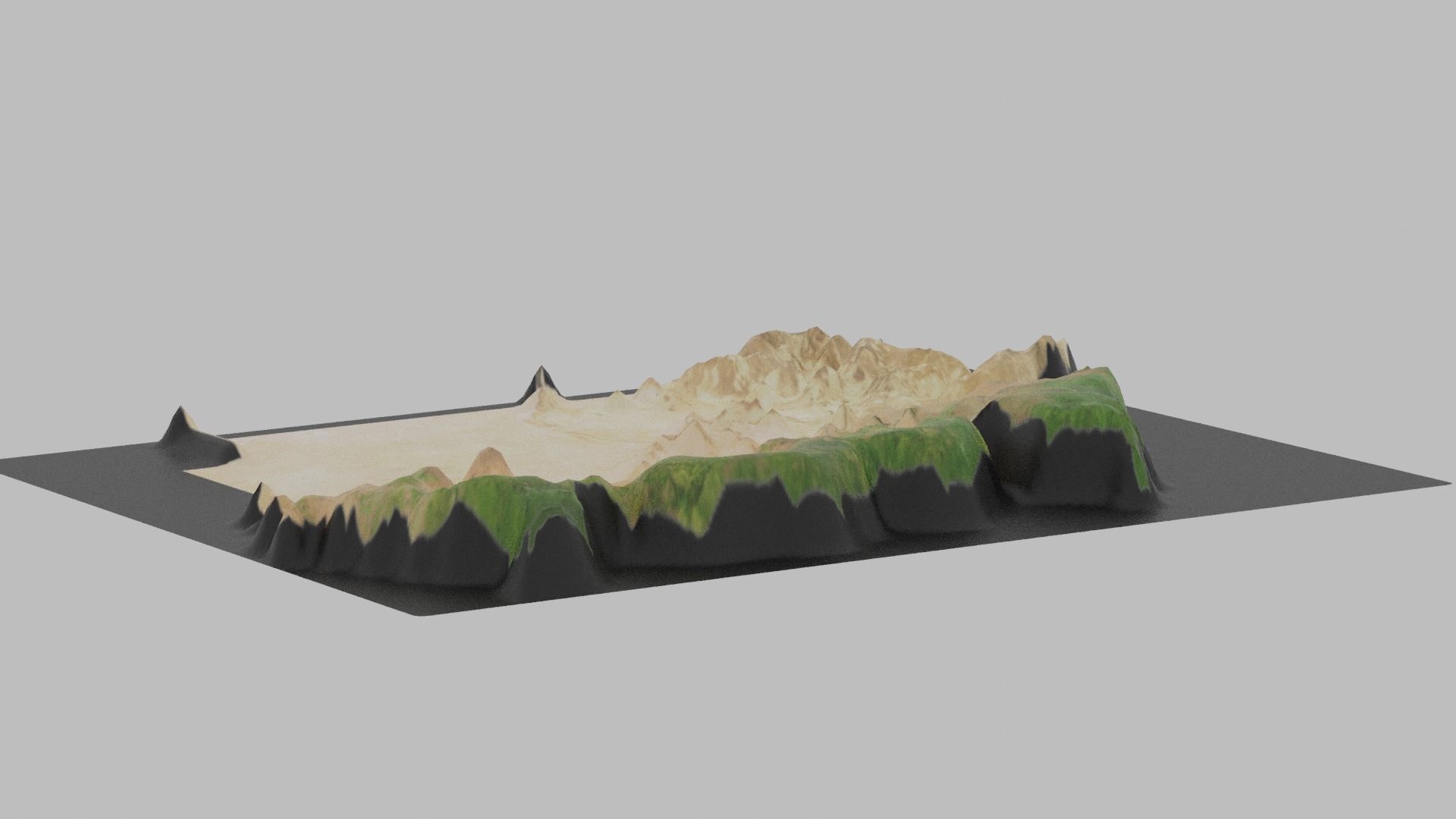 Sudan Map Country Low-poly 3D model_6