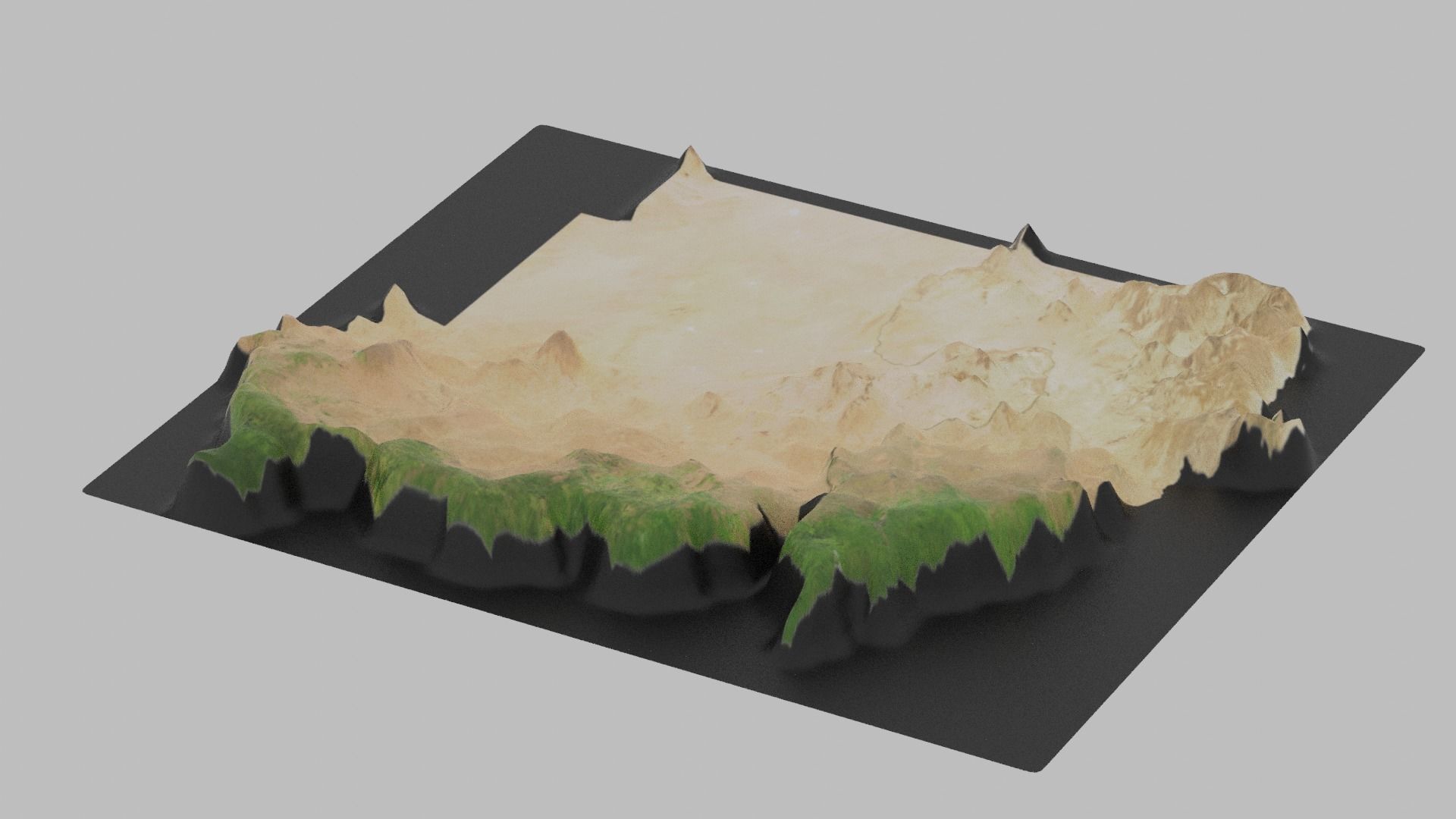 Sudan Map Country Low-poly 3D model_5