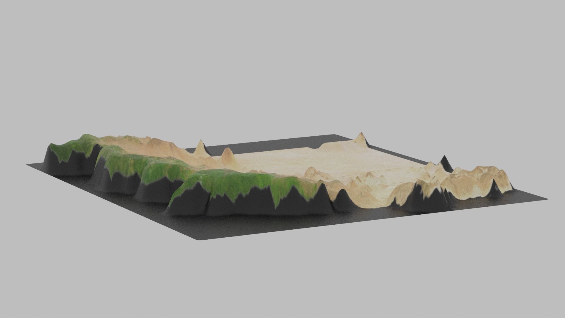 Sudan Map Country Low-poly 3D model_3