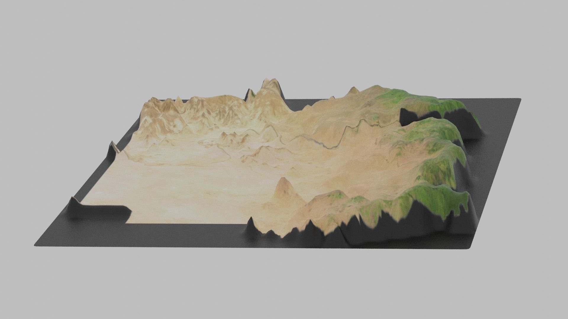 Sudan Map Country Low-poly 3D model_2
