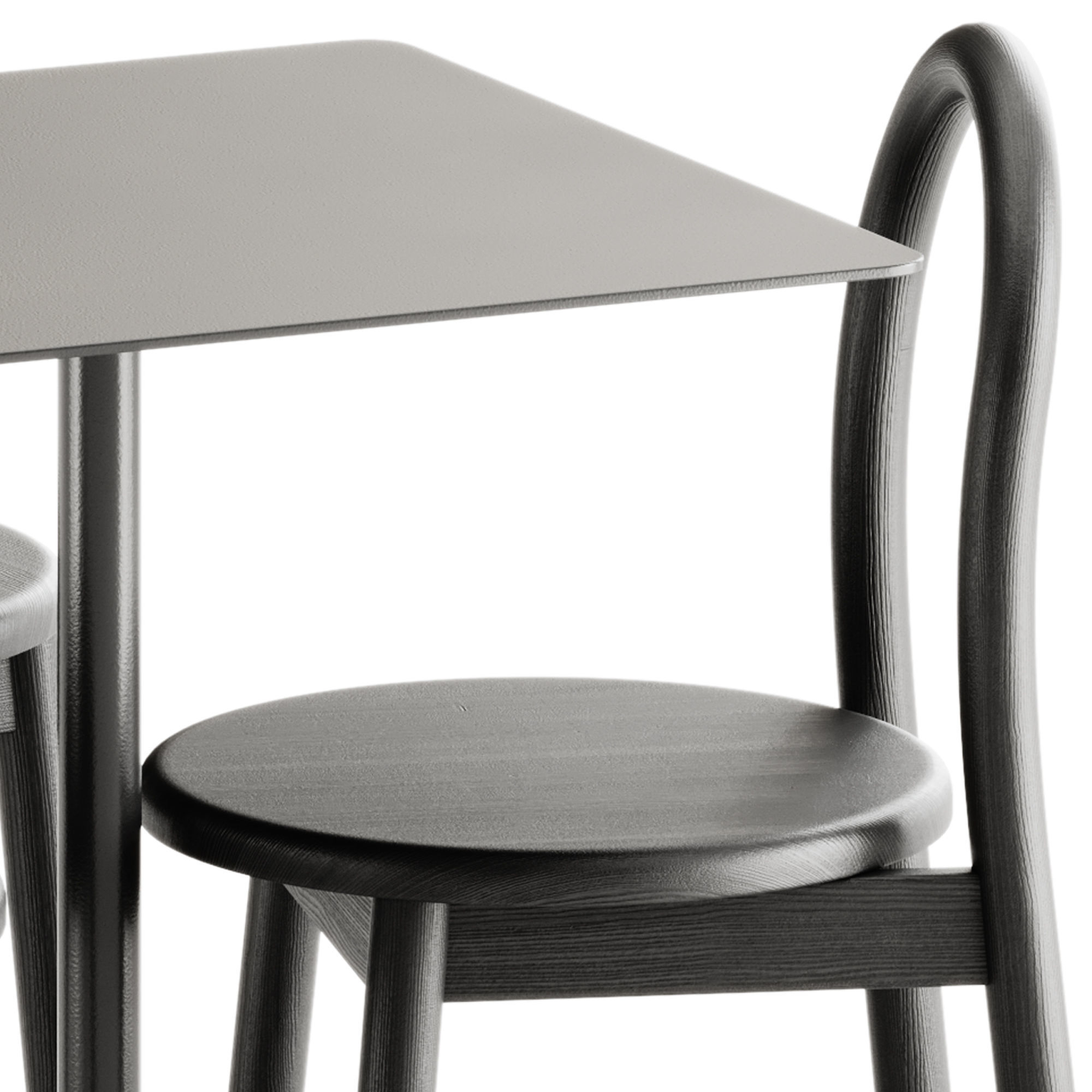 Hay Neu Square Table and Bobby Chair by DesignByThem 3D model_4