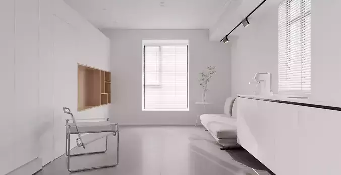 3D Model of Modern Minimalist Apartment Interior Design 3D model